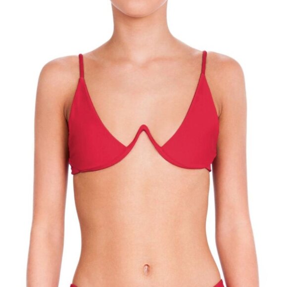 BĀMBA SWIM Cherry Red VINO TOP + PRINCE BOTTOMS! RARE! ★,。・:*:・゚☆。・:*:・゚★*:・゚☆ - Picture 1 of 8